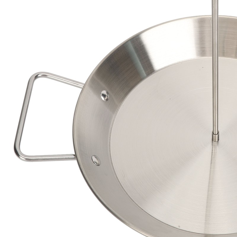 Vertical Skewer Screw Grill Pan Stainless Steel Removable Brazilian Vertical