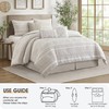 LANCO MODERN LIFESTYLE 7 Piece Queen Comforter Set, Beige, Elegant