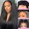 Kinky Straight Lace Front Wigs Human Hair Yaki Stairght 4x4