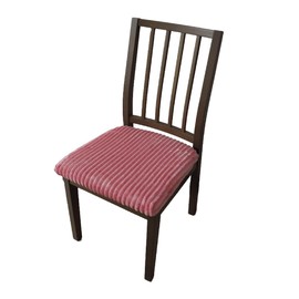 lygooh - Fundas de asiento de felpa para sillas de comedor, de piel sintética suave, duraderas y limpiables, con banda elástica para comedor (4, rosa)