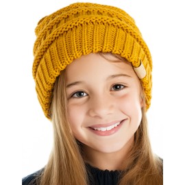 Funky Junque Kids Large Beanie - Mustard