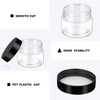 12 Pack Clear Plastic Storage Favor Jars Wide-Mouth Plastic Containers