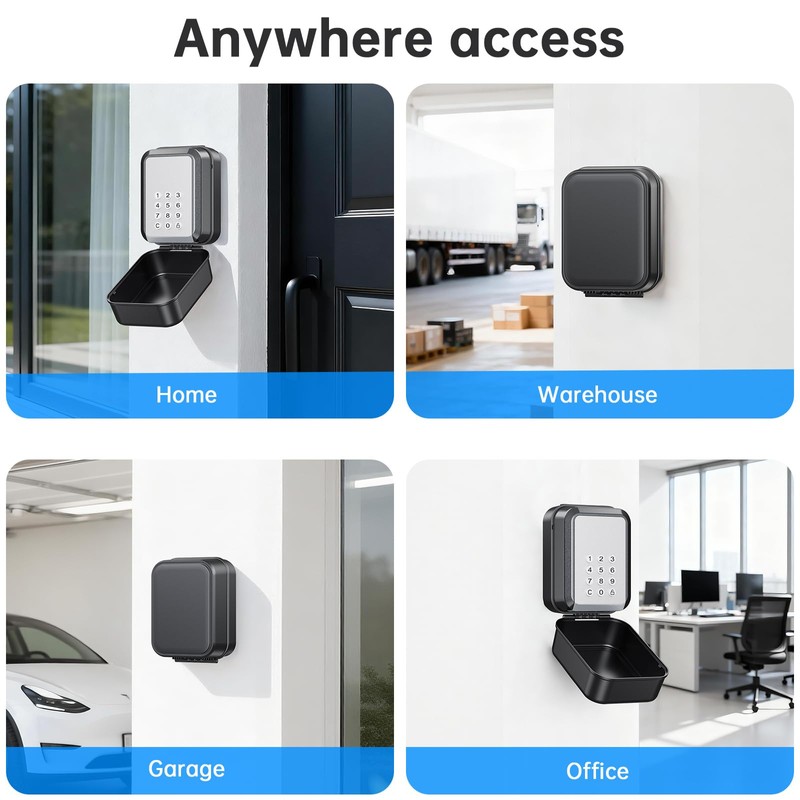 Smart Key Lock Box - Bluetooth APP(Tuya APP) Control &