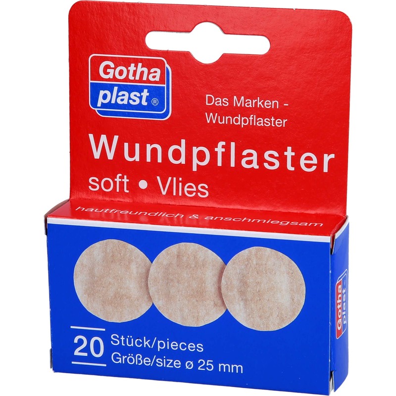 Gothaplast Soft Fleece Wound Plasters Diameter 25 mm Pack of