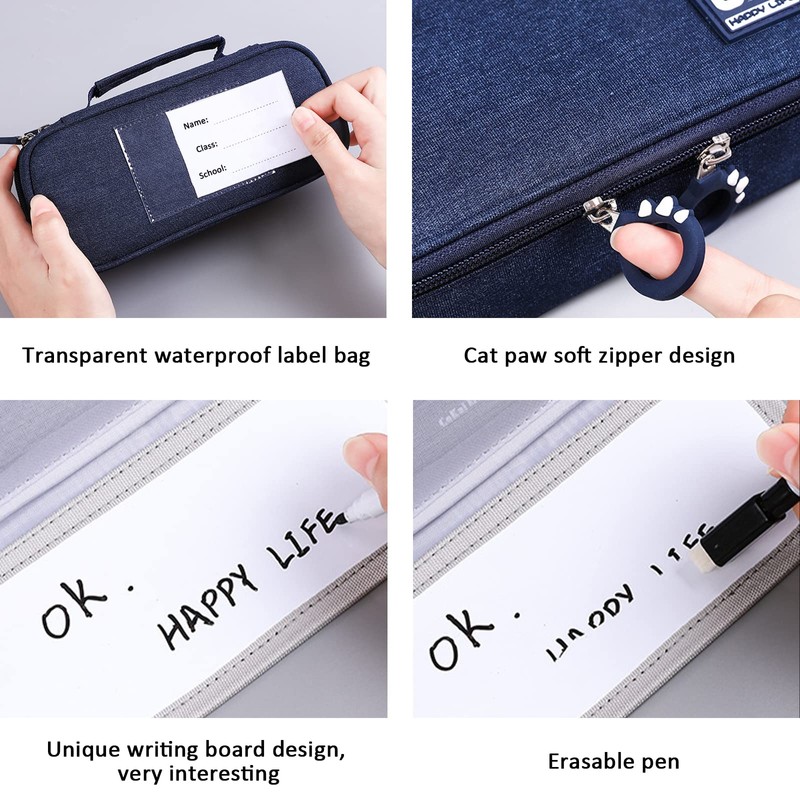 LUSIAINA Pencil Case Organizer Large, Big Capacity Pen Case with