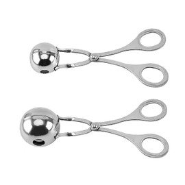 Meatball Spoon 2 Pcs Stainless Steel Meat Ballers, Kitchen Meat Baller Tongs Cookie Dough Scoop pellets Rice Balls Fish Balls