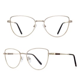 RB. Pilot Retro Cateye Reading Glasses for Women Blue Light Blocking Computer Glasses Spring Hinge Readers