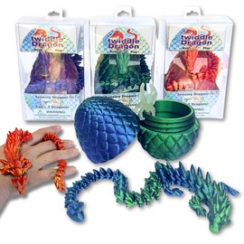 Twiddle Dragon Egg, Fidget Toys Collection - Premium Twiddle Toys for Bending & Moving - Collect Them All with Various Themes - Ideal Fidget Toy for Stress Relief & Focus