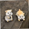 Ipetboom 6pcs Resin Hamster Ornaments Cute Succulent Landscape Creative DIY