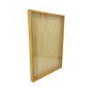 FixtureDisplays Golden Oak Finish Shadow Box Jersey Display Case 24"