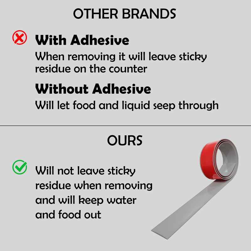 Rubber Bond Kitchen Stove Gap Covers, Self-Adhesive Stove Counter Gap