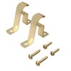 Kowibcl 7/16â Cafe Rod Brackets,Set of 2 Curtain Rod Brackets for mounting a Curtain Rod to The Wall,Gold