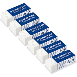 Staedtler 526 53 ABK3D Mars Plastic Rubber Mini Phthalate-Free and Latex-Free - Pack of 3 on Blister Card (3), White