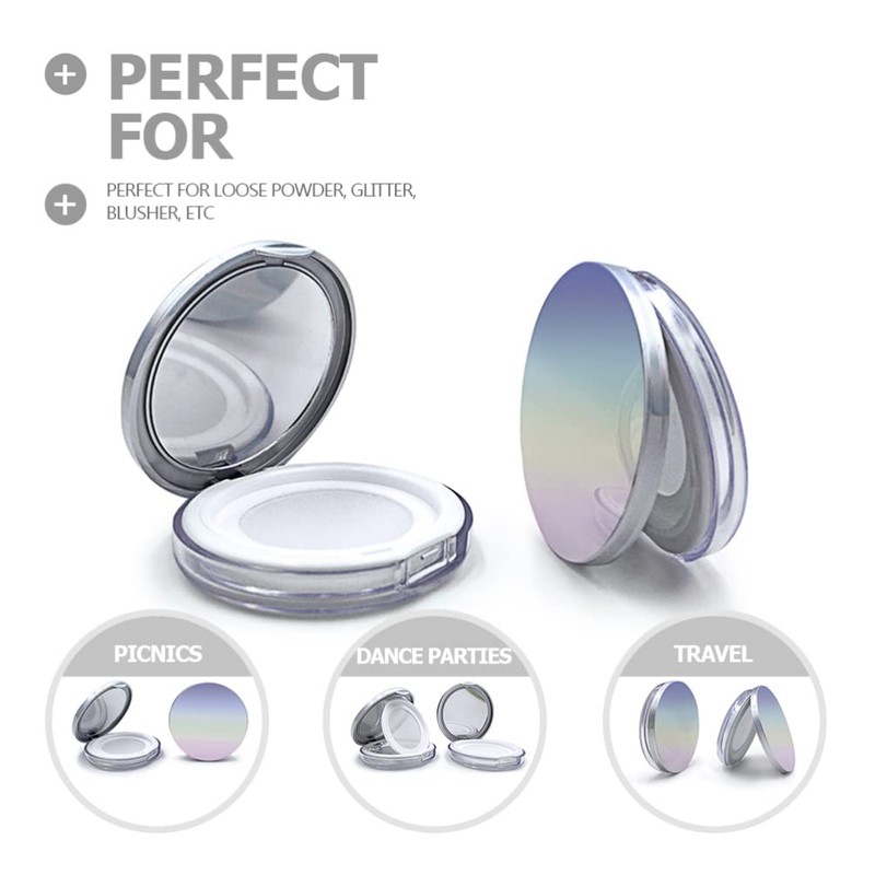 OSALADI 2pcs Powder Box Powder Compact Container Face Powder Compact