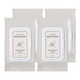 Beyond Rice Milk Mild Deep Cleansing Tissue, 50 sheets, 4 pcs / 비욘드 라이스밀크 마일드 딥 클렌징 티슈, 50매입, 4개