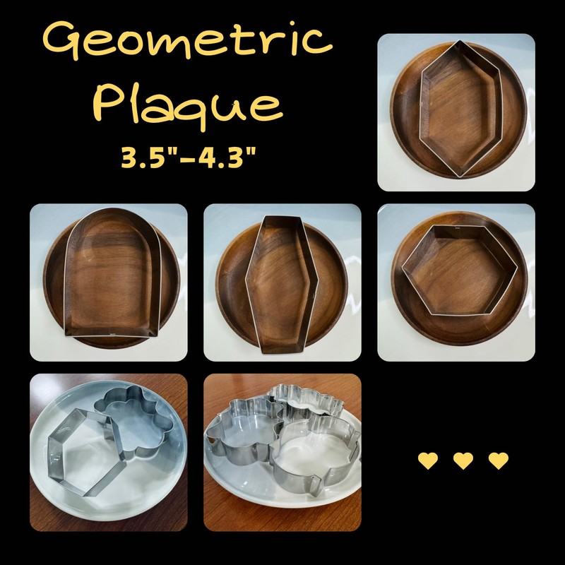 Auktosmn Large Plaque Cookie Cutter Set-10 Piece-4.0 Inch-Diswasher Safe-Frame Cookie