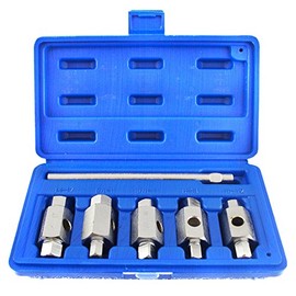 Drain Sump Plug Key Tools for Engines Axles Gear Box Car Repair Oil Change 5pc