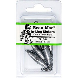 Beau Mac in-Line Sinker w/Crane Swivels 3/8oz