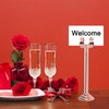 MECCANIXITY 12pcs Rose Gold Table Number Holders, 3.15 Inch Place