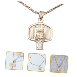 FOMIYES Basketball Hoop Necklace for Men Pendant Chain Jewelry for Boys Sports Idea for Basketball Fans Neck Ornament for Casual Wear and Special Occasions