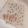 CESTSIREN Gold Snake Nail Art Stickers, 3D Embossed Nail Decals,Holographic