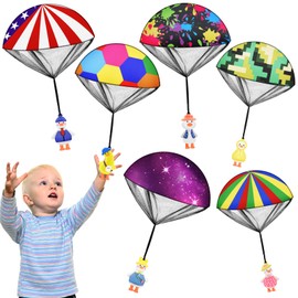 6 Pcs Parachute Toys for Kids, Tangle-Free Outdoor Flying Ducks - Birthday Gift for Boys Girls Ages 3-12, Unique Party Favors