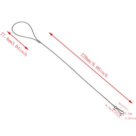 DGBRSM 2-Pack Adjustable Gate Latch - Stainless Steel Cable Pull Gate Opener for Metal & Wooden Fences, Silver