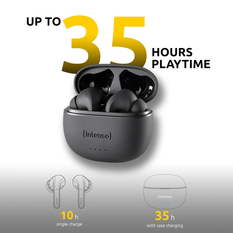 Intenso Black Buds TWS True Wireless Headphones T300A with Active