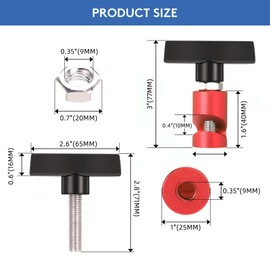 2PCS Hood Trunk Lift Support Clamp with Brass Core, Anti-Shaking Anti-Slip Rod Fixing Clip, Universal Car Hood Strut Clamp Safety Retainer Tool (Red)