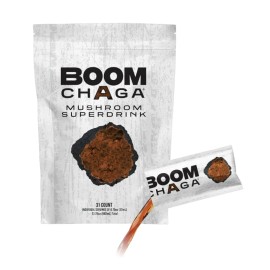 BOOM CHAGA Mushroom Superdrink, Chaga Mushroom Extract Liquid Concentrate 31 single serving