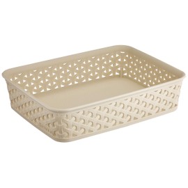 Curver Basket My Style Office A5 Rattan-opticin Creme, 26 x 20 x 6 cm