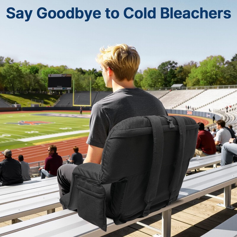 DEKEMASTER 25'' Stadium Seat with Back Support, Sofa-Style Comfort