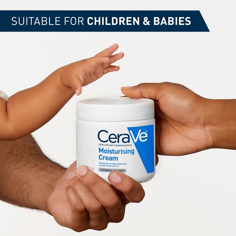 CeraVe Moisturising Cream, Face & Body, With 3 essential ceramides