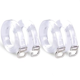 vipolish 2 Pairs Detachable Shoe Straps Transparent Invisible Elasticated Shoe Straps High Heels Anti-Loose Shoelace Accessories for Women Girl Lady Fastening Shoes to Foot (23.6inch)