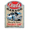 Open Road Brands Dad's Garage Project Car Embossed Metal Sign