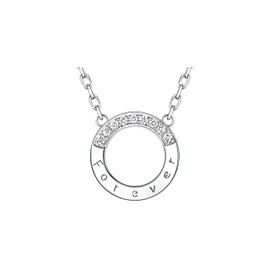 CRITI RORA S925 Sterling Silver Lab Grown Diamond Necklace,Classic Round Diamond Pendant Necklace,Jewelry Gift for Women,Anniversary,Valentine's Day,Mothers Day,Birthday Gift for Her