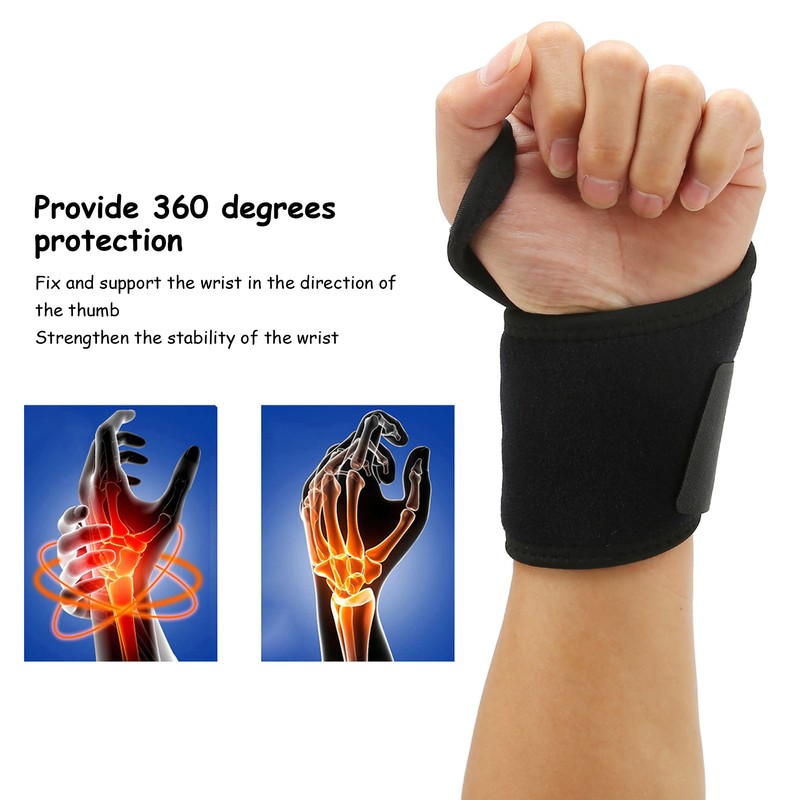 Electric Heated Wrist Brace 3 Temperature Gears Hot Compress 360