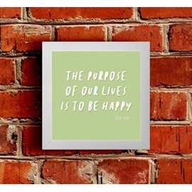 The Victorian Printing Co - Dalai Lama Quote - Birthday Framed Print, White Frame