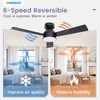 VOLISUN Ceiling Fan with Lights, 42 inch Low Profile Ceiling
