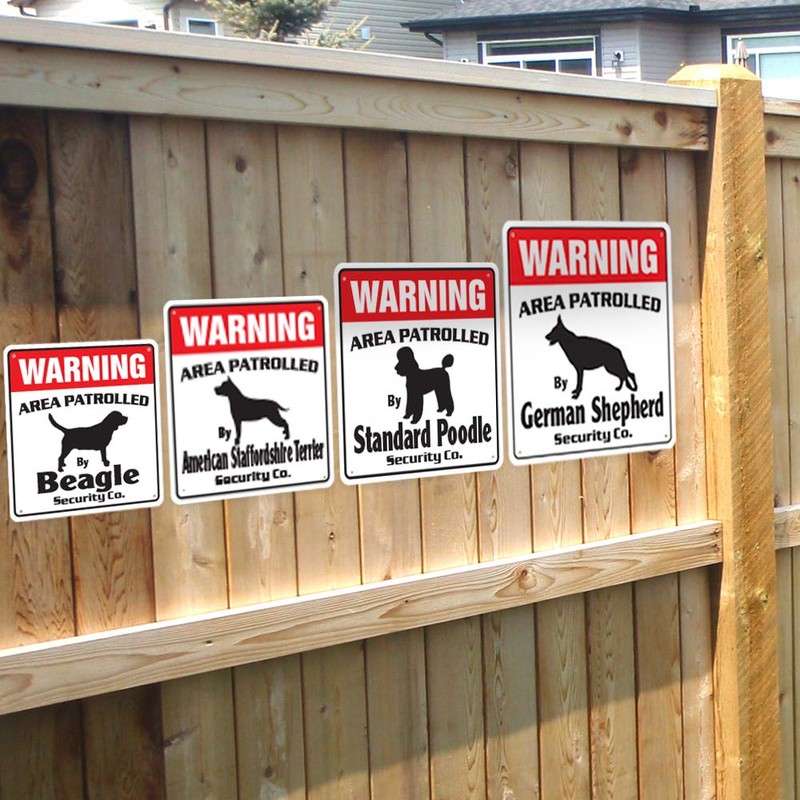 Xolo Security Sign Area Patrolled by pet Signs Dog Mexican