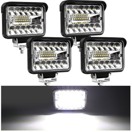 Aoling LED Work Light, 12 V, 24 V, 3 Inches, 20 LED High Brightness, Combo Beam, Waterproof, Car Fog Light, Work Light, General Purpose Front Light for Trucks, Automotive LED Auxiliary Light,
