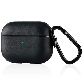 Elecom AVA-AP2PLC2BK AirPods Pro Case, Soft Leather Case [Release October 2019 Model] with Carabiner Black