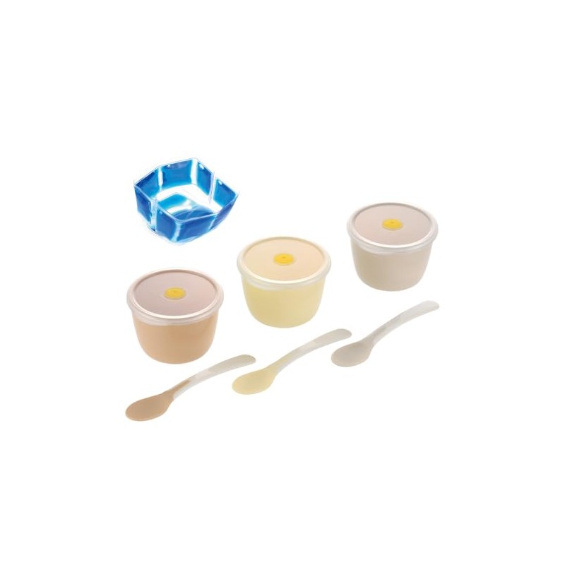 Richell Tri Baby Food Start Cup Set (Includes Ice Pack