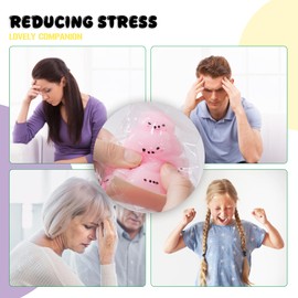 Taba Squishy Toys, Cute Kawaii Cat Paw Squeeze Toys ,Sticky Squishy Fidget Toys Silicone Squeeze Toy for Stress Relief,Cute Soft Sticky Toys,Best Valentines Gift for Anniversary (Pig Tower)