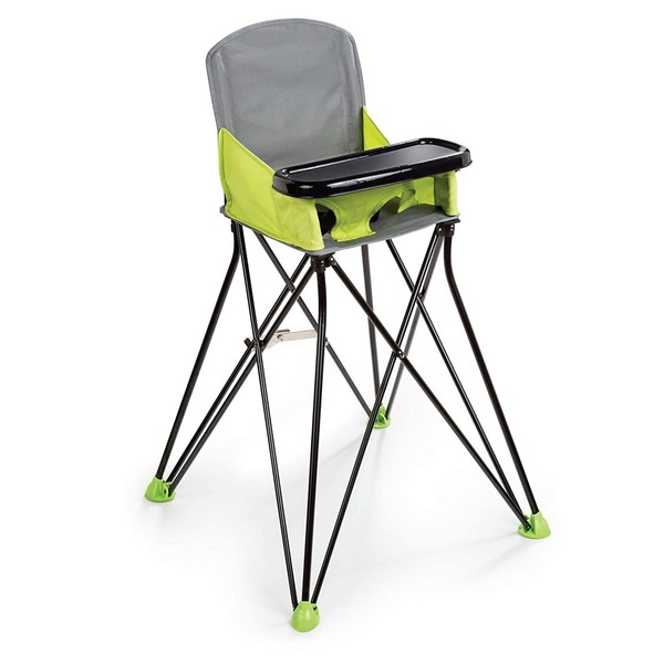 Summer Infant Pop ‘n Sit Portable Highchair, Green - Portable Highchair For Indoor/Outdoor Dining – Space Saver High Chair with Fast, Easy, Compact Fold, For 6 Months – 45 Pounds