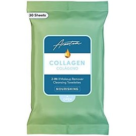 COLLAGEN 2 IN 1 MAKEUP REMOVER CLEANSING TOWELETTES ARANTZA COSMETICS