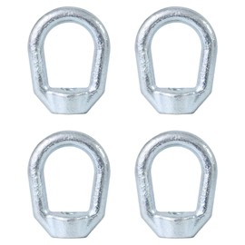 Zadery Heavy Duty 1/2"-13 Bail Tap Thread Eye Nut, Hot Dipped Galvanized Drop Forged Carbon Steel Fastener, UNC Standard Ring Shape Lifting Eye Nuts, 4 Packs