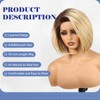 HAIRCUBE Ombre Blonde Synthetic Lace Front Wig, 10 Inch Layered