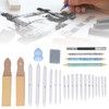 26 Pieces Blending Stumps Sandpaper Boards Eraser Sponge Extension Tool