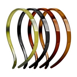 Adorila 4 Pieces Plastic Headbands for Women Headband for Glasses Dental Comb Hair Bands Headbands Headbands